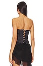 view 3 of 5 Embellished Satin Corset in Black