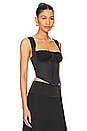 view 2 of 4 Ruched Cup Bustier Top in Black