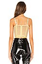 view 3 of 5 Pearl Zita Mesh Corset Top in Yellow