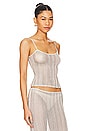 view 2 of 4 Slinky Rib Knit Tank in Silver