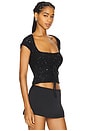 view 2 of 5 Miki Sequin Knit Top in Black