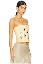 view 2 of 5 Embellished Satin Corset in Ivory