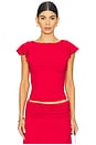view 1 of 4 TOP SOFFIANO in Red Love