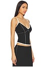 view 2 of 4 LOW RISE DAINTY タンクトップ in Black