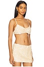 view 2 of 5 Ari Gathered Sequin Top in Ivory
