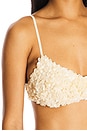view 5 of 5 Ari Gathered Sequin Top in Ivory
