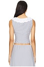 view 3 of 5 Gingham Paloma Lace Top in Powder Blue