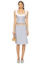view 4 of 5 Gingham Paloma Lace Top in Powder Blue