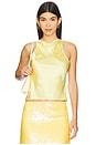 view 1 of 4 Regine Cowl Neck Top in Honey Butter