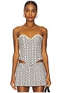 view 2 of 6 Genevieve Gingham Bustier in Black & White