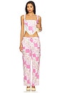 view 4 of 4 Mina Patchwork Corset in Pink Multi