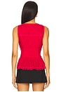 view 3 of 4 Lillie Pintuck Top in Red Love