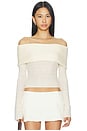 view 1 of 4 Off Shoulder Knit Top in Ivory