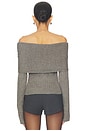 view 3 of 4 Wide Turtleneck Knit Top in Night Grey