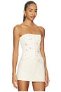 view 2 of 5 Embellished Twill Corset Top in White