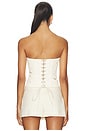 view 3 of 5 Embellished Twill Corset Top in White