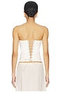 view 3 of 4 Lace Embellished Satin Corset in Ivory