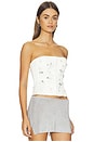 view 2 of 5 Embellished Satin Corset in White