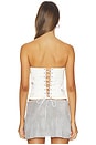 view 3 of 5 Embellished Satin Corset in White
