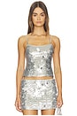 view 1 of 5 Paillette Cami in Silver