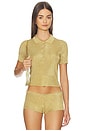view 1 of 5 Mateo Polo Top in Gold