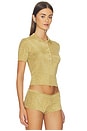 view 2 of 5 Mateo Polo Top in Gold
