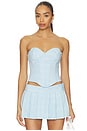 view 2 of 5 Genevieve Lace Trim Bustier in Baby Blue