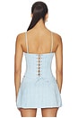 view 4 of 5 Genevieve Lace Trim Bustier in Baby Blue