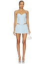 view 5 of 5 Genevieve Lace Trim Bustier in Baby Blue