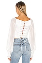 view 3 of 4 Long Sleeve Corset Top in White