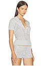 view 2 of 5 Mateo Polo Top in Silver