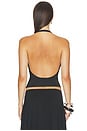 view 3 of 4 Cowl Neck Halter Top in Black