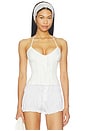 view 1 of 5 MARINI EMBROIDERED CORSET 탑 in White