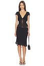view 4 of 4 Ara Lace Trim V-Neck Top in Black