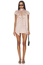 view 5 of 5 Ara Top in Pink	Micro Dot