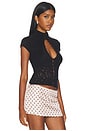 view 2 of 5 Mock Neck Top in Black
