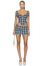 view 5 of 5 Chamonix Corset Top in Emerald Navy Classic Tartan Combo