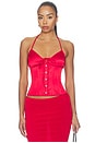view 1 of 4 Marini Corset Top in Red Love