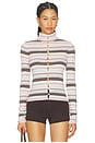 view 1 of 5 Chloe Sweater in Pink Multi Stripe in Pink	Multi Stripe