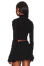 view 3 of 4 Pointelle Knit Turtleneck in Black