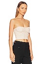 view 2 of 4 Cable Knit Bustier Strapless Top in Cream