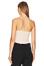 view 3 of 4 Cable Knit Bustier Strapless Top in Cream