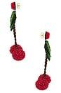view 2 of 2 Cherry Earrings in Red