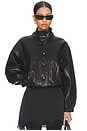 view 1 of 5 Kate Leather Bomber in Noir