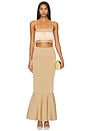 view 5 of 6 Flare Maxi Skirt in Gold