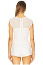 view 3 of 5 Pointelle Sweetheart Top in Cream