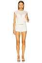 view 4 of 5 Pointelle Sweetheart Top in Cream