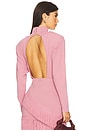 view 1 of 5 Sarah Open Back Bodysuit in Dusty Rose