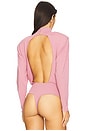 view 4 of 5 Sarah Open Back Bodysuit in Dusty Rose
