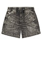 view 1 of 5 D-Tenni Short in Black & Denim